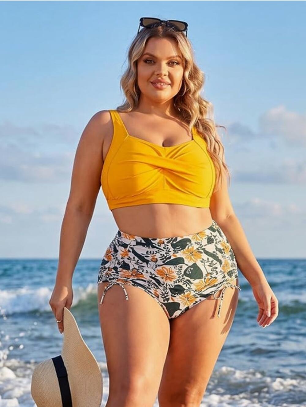 Hanna Nikole High Waisted Two Piece Bikini Swimsuit Size 12